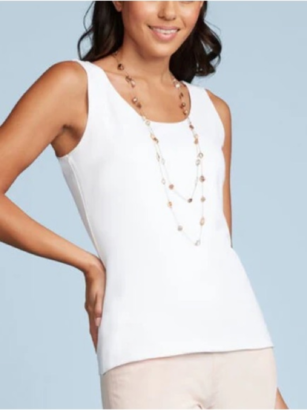 NWOT Elegant White Tank Top by JudyP